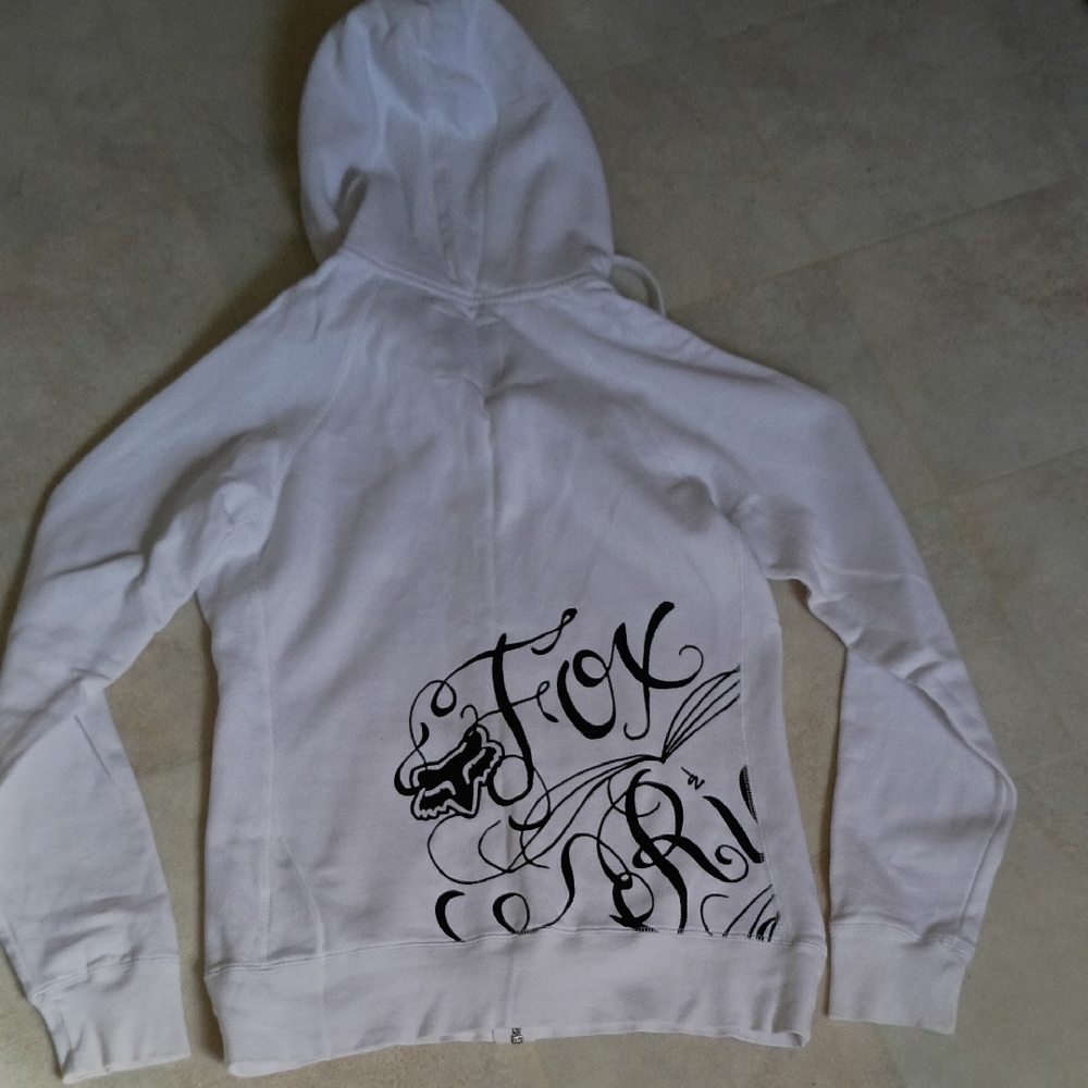Fox White Graphic Zip-Up Hoodie - Picture 6 of 6